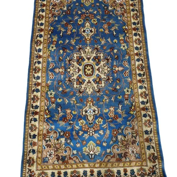 5x3 Pak Persian Blue Brown Beige Bedroom Home Floor Area Wool Silk Christmas Rug